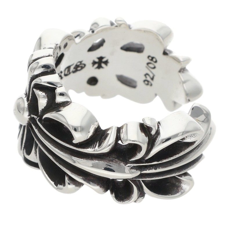 Chrome Hearts DBL FLRL CRS Double Cross Ring Size JP 12