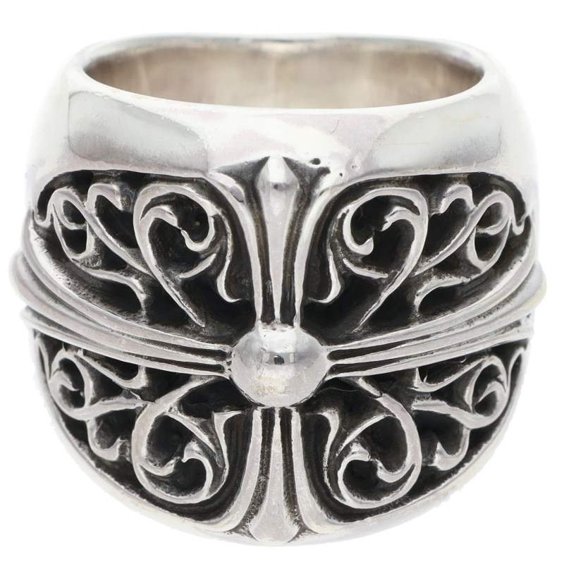 Chrome Hearts CLASSIC OVAL Cross Silver Ring Size JP 19.5