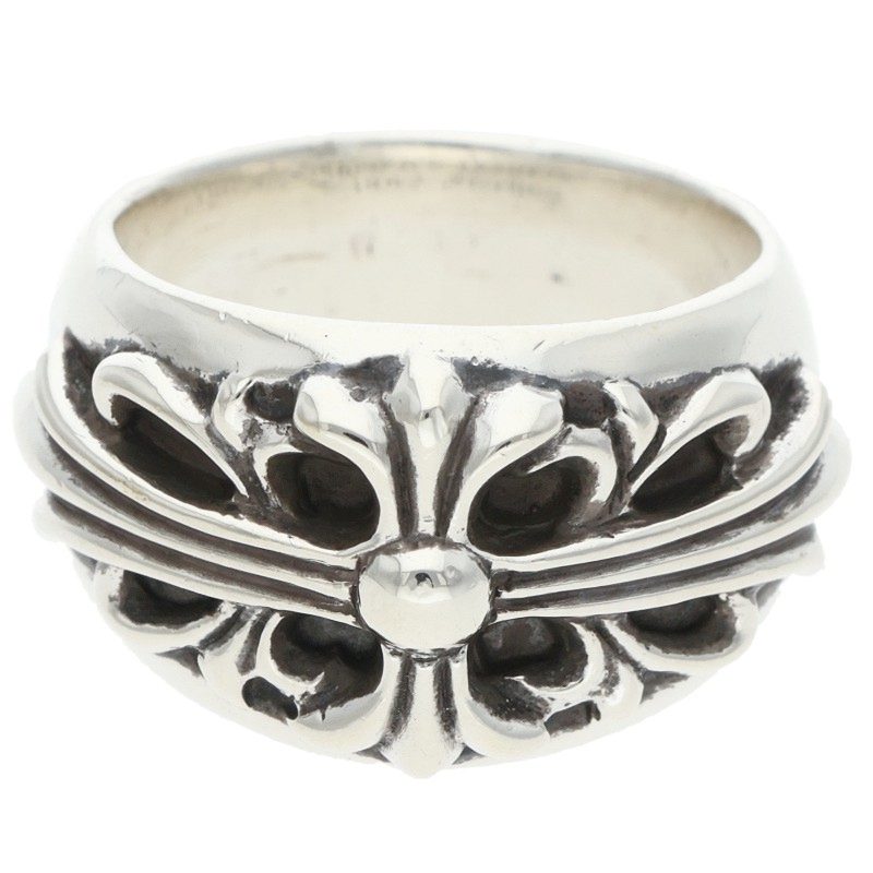 Chrome Hearts FLRL CRS Floral Cross Ring Size JP 17.5