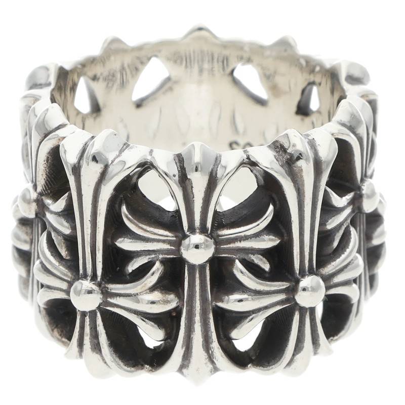 Chrome Hearts Cemetery Cross 925 Silver Ring Size JP 9