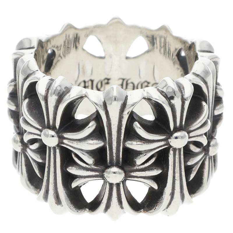 Chrome Hearts Cemetery Cross 925 Silver Ring Size JP 9