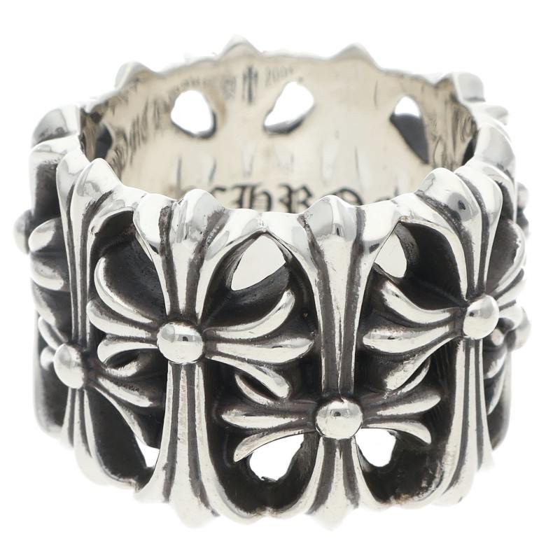 Chrome Hearts Cemetery Cross 925 Silver Ring Size JP 9