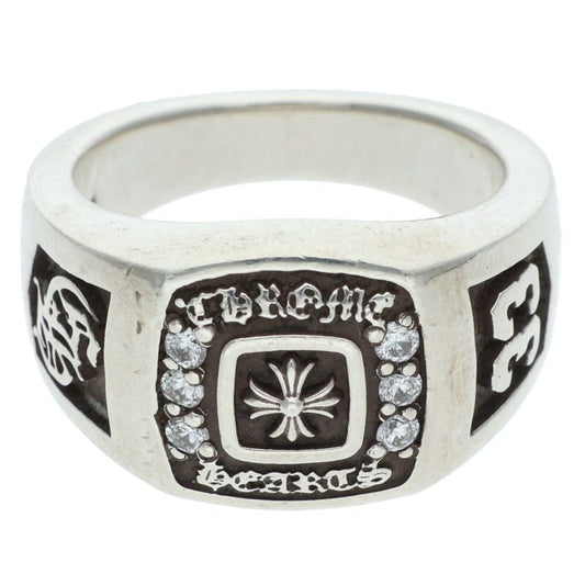 Chrome Hearts SM CHAMPION PAVE Silver Ring Size JP 14 Multi