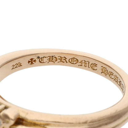 Chrome Hearts 22K BABY CLSC P D Pave Yellow Gold Ring Size JP 15
