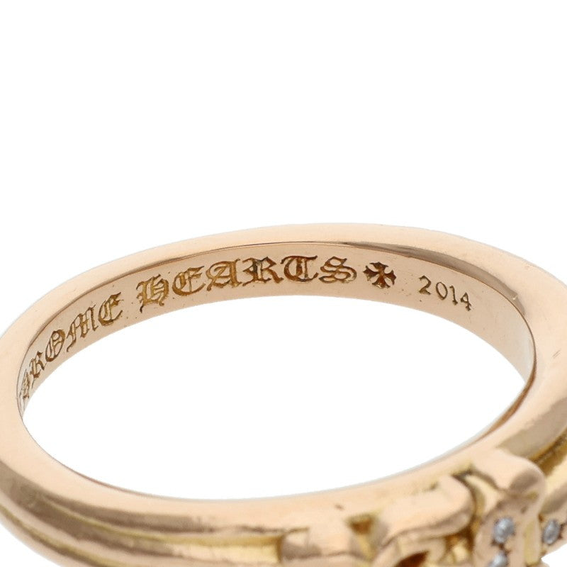 Chrome Hearts 22K BABY CLSC P D Pave Yellow Gold Ring Size JP 15