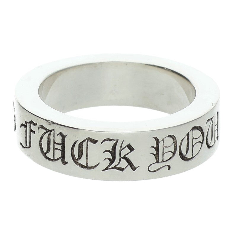 Chrome Hearts 6mm SPACER FUCKYOU 925 Silver Ring Size JP 16