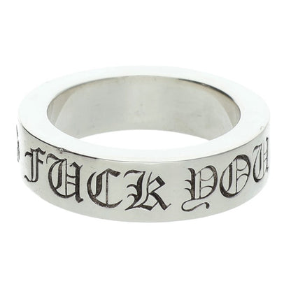 Chrome Hearts 6mm SPACER FUCKYOU 925 Silver Ring Size JP 16