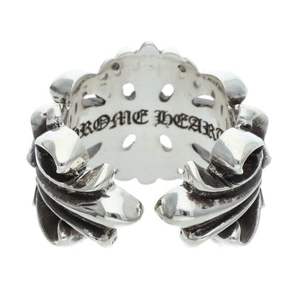 Chrome Hearts DBL FLRL CRS Silver Ring 925 Size JP 18