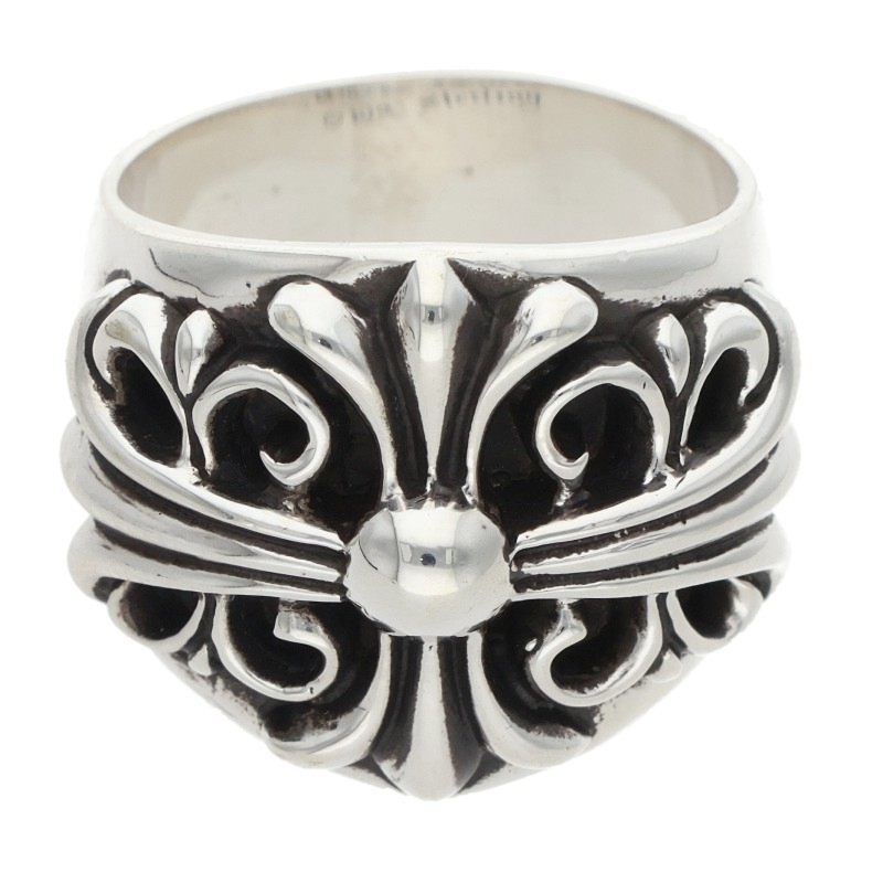 Chrome Hearts Keeper Sterling Silver Ring Size JP 17