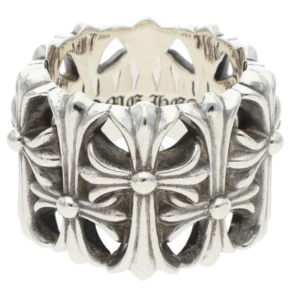 Chrome Hearts Cemetery Cross Sterling Silver Ring Size JP 27