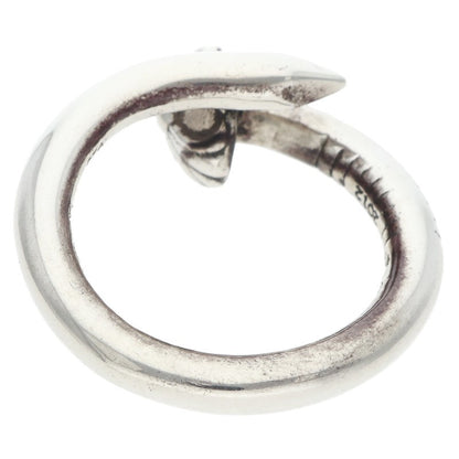 Chrome Hearts Nail Crossball Silver Ring Size JP 9