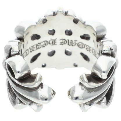 Chrome Hearts DBL FLRL CRS Silver Ring 925 Size JP 18
