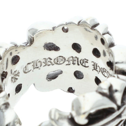 Chrome Hearts DBL FLRL CRS Silver Ring 925 Size JP 18
