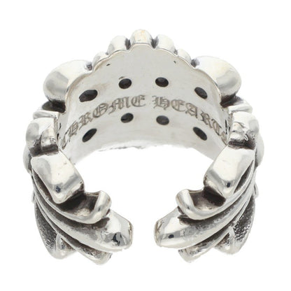 Chrome Hearts DBL FLRL CRS Silver Ring Size JP 10.5