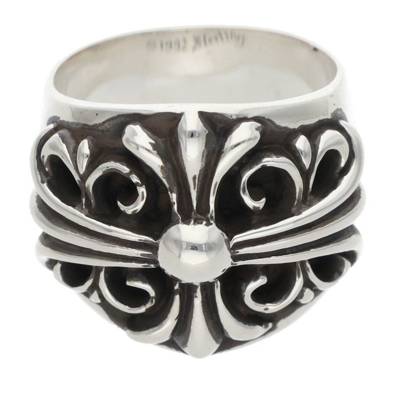 Chrome Hearts Keeper Sterling Silver Ring Size JP 17