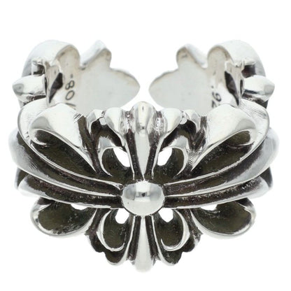 Chrome Hearts DBL FLRL CRS Silver Ring Size JP 12.5