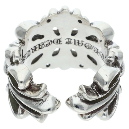Chrome Hearts DBL FLRL CRS Silver Ring Size JP 12.5
