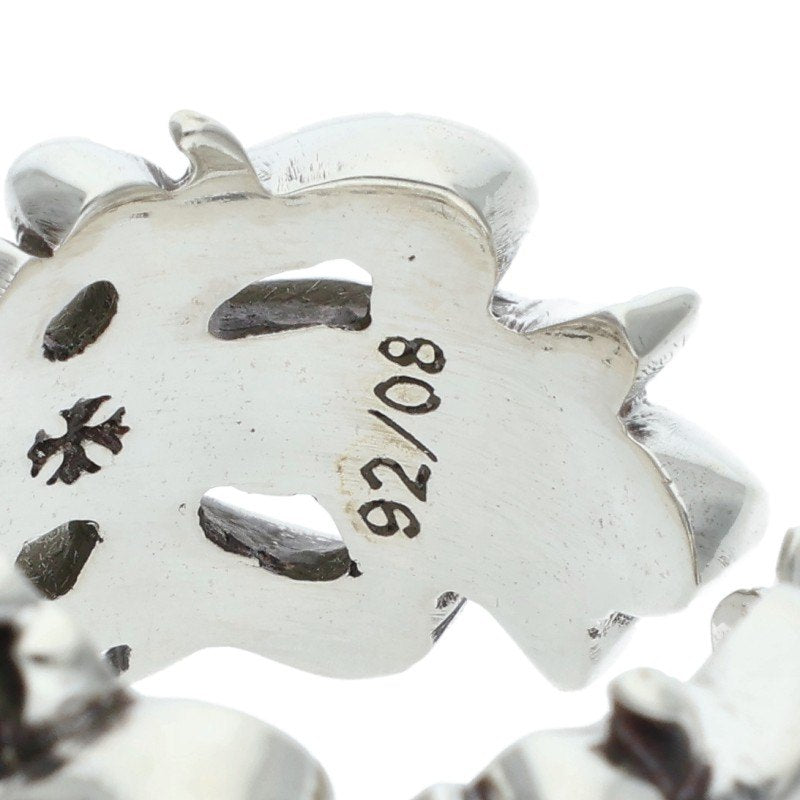 Chrome Hearts DBL FLRL CRS Silver Ring Size JP 12.5