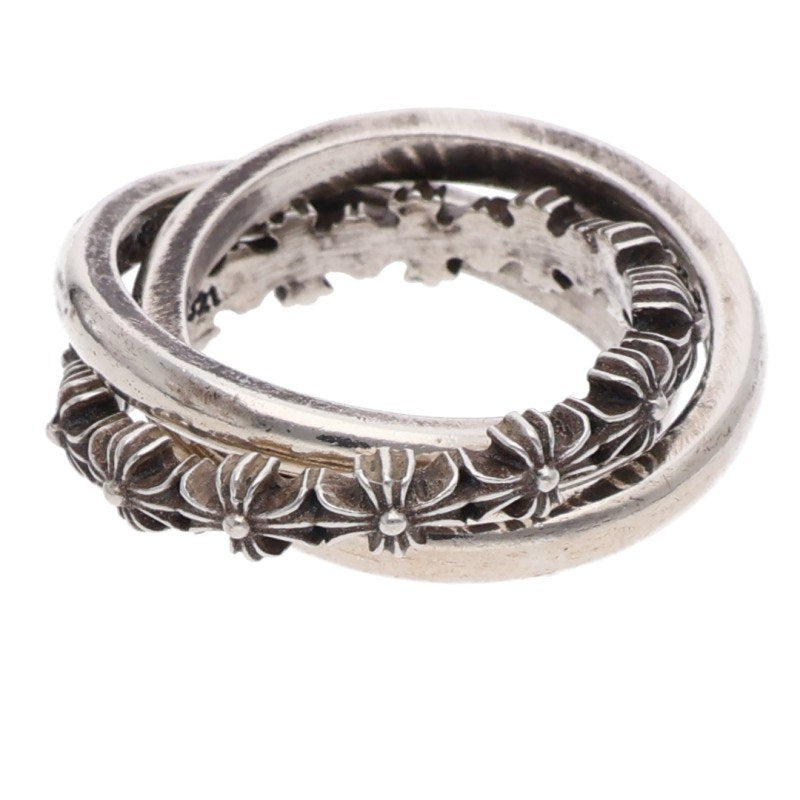 Chrome Hearts TINY E CH PLS BAND TRPL Ring Silver Size JP 8