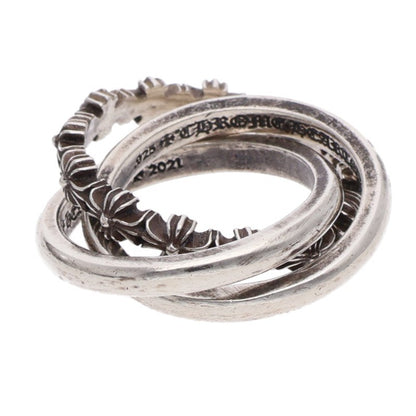 Chrome Hearts TINY E CH PLS BAND TRPL Ring Silver Size JP 8