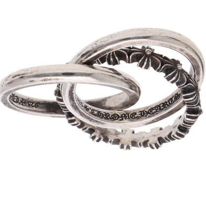 Chrome Hearts TINY E CH PLS BAND TRPL Ring Silver Size JP 8