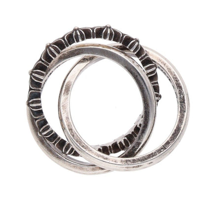 Chrome Hearts TINY E CH PLS BAND TRPL Ring Silver Size JP 8