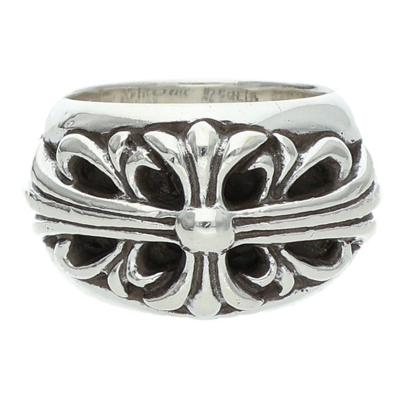 Chrome Hearts FLRL CRS Sterling Silver Ring Size JP 10.5