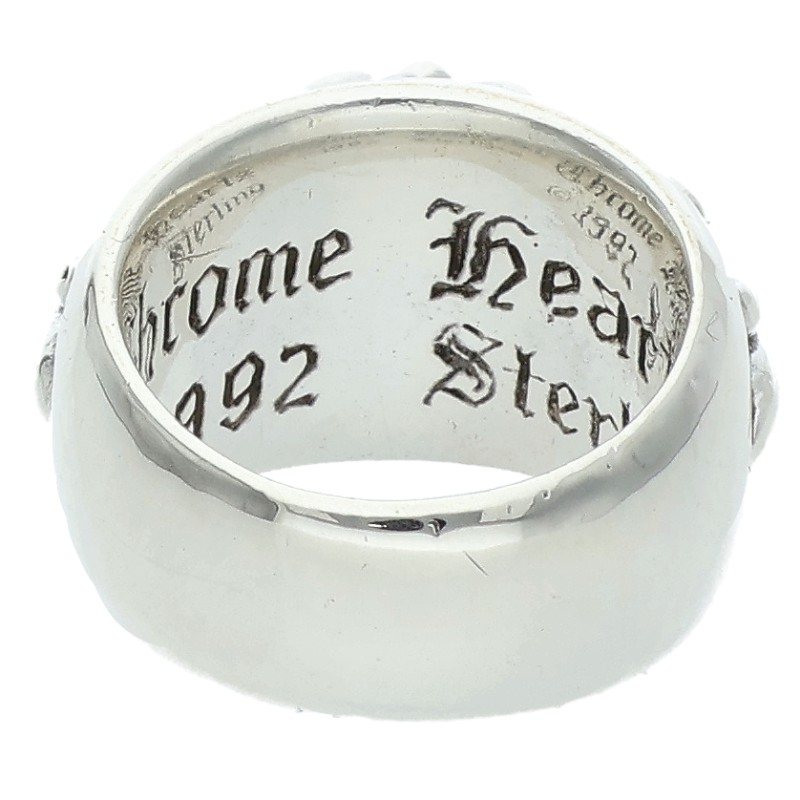 Chrome Hearts FLRL CRS Sterling Silver Ring Size JP 10.5