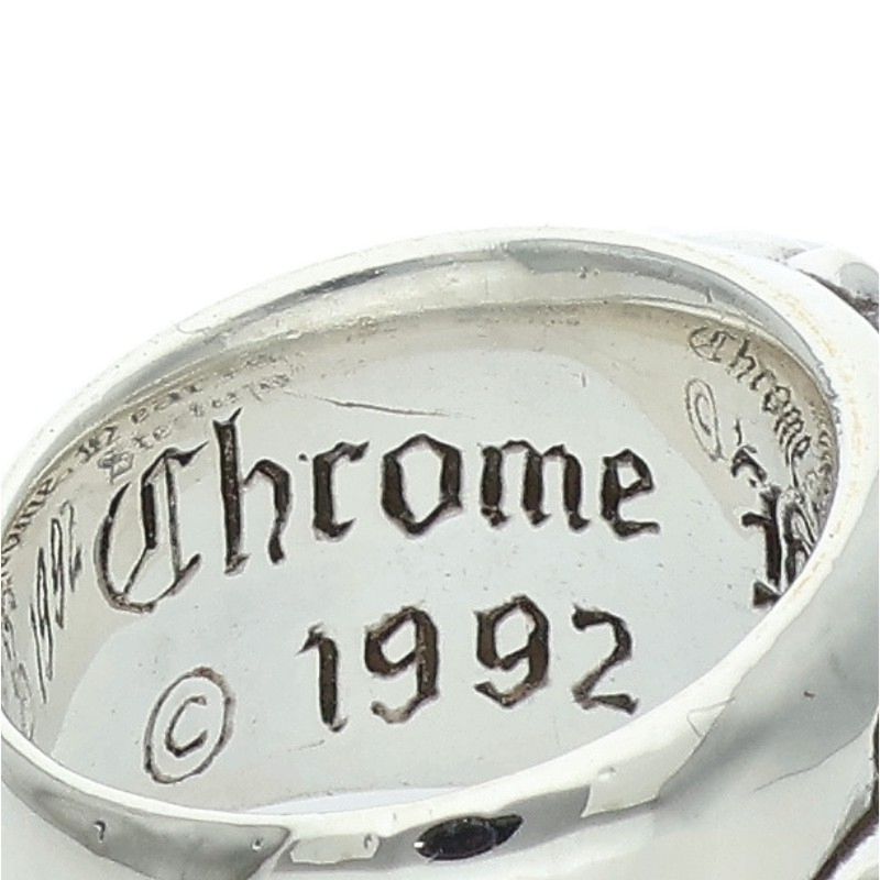 Chrome Hearts FLRL CRS Sterling Silver Ring Size JP 10.5