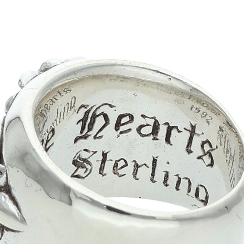 Chrome Hearts FLRL CRS Sterling Silver Ring Size JP 10.5