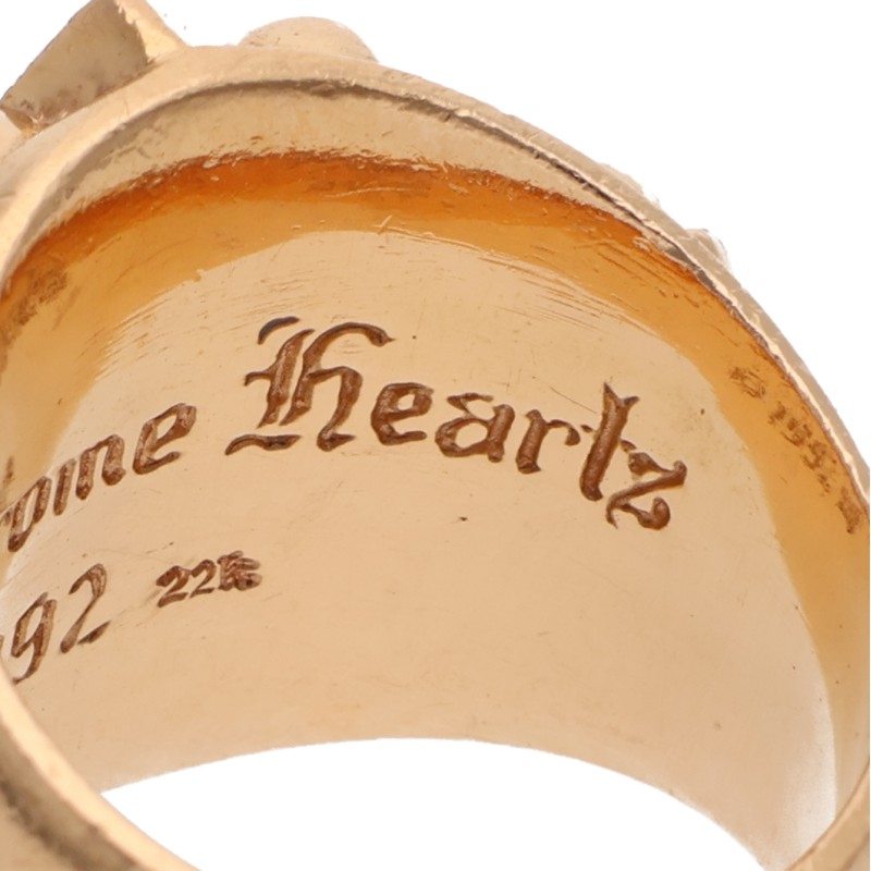 Chrome Hearts 22K Keeper Pave Diamond Ring Size JP 15