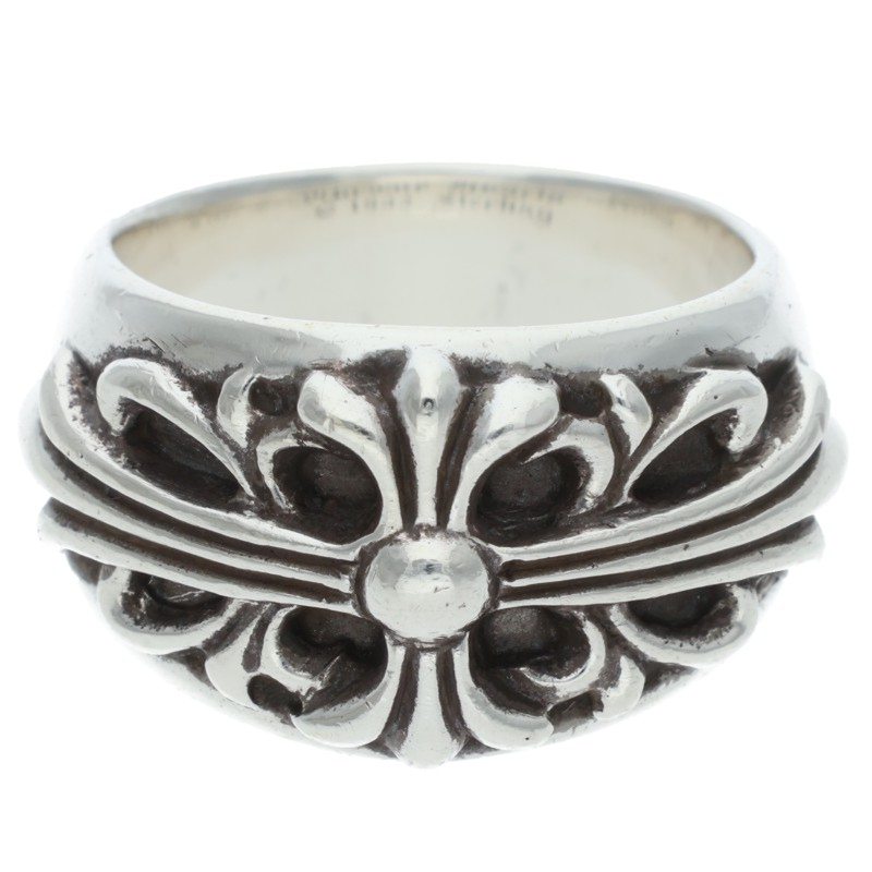Chrome Hearts FLRL CRS Floral Cross Ring Size JP 17.5 Silver