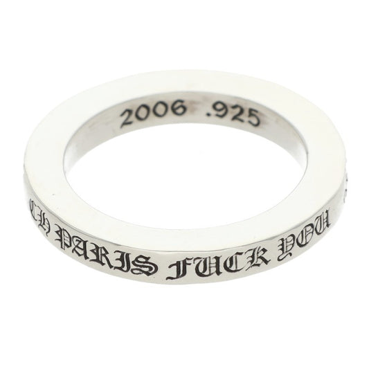 Chrome Hearts 3mm Spacer Paris Ring Silver Size JP 11