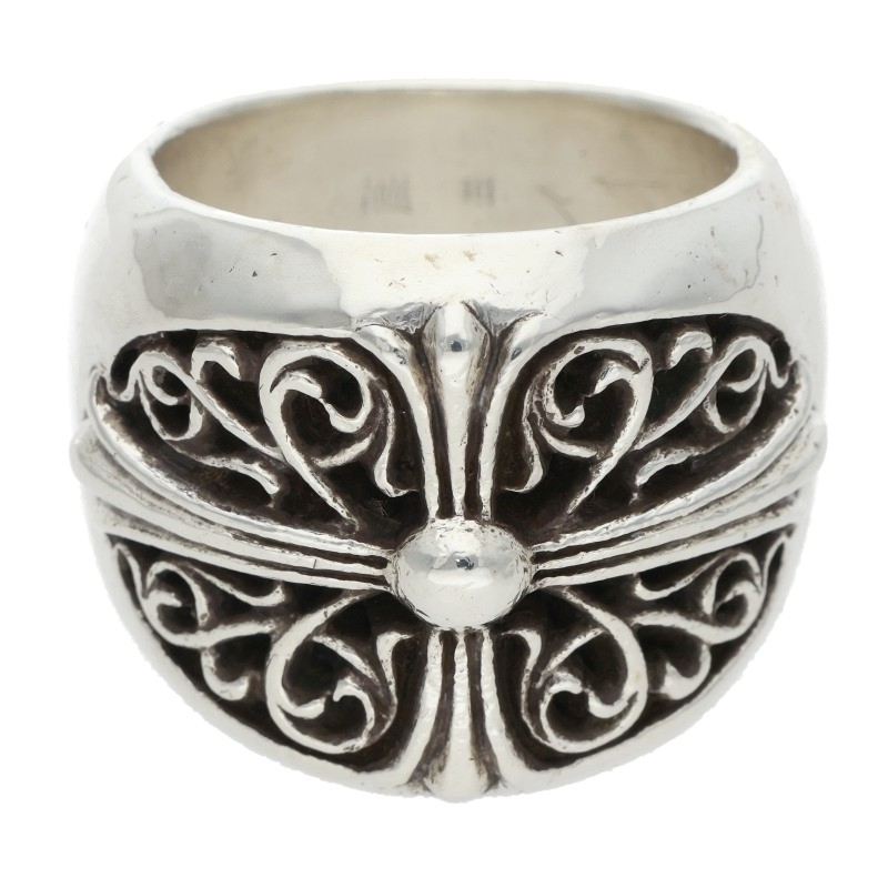 Chrome Hearts CLASSIC OVAL Cross Silver Ring Size JP 28.5