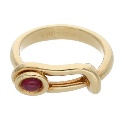 HERMES K18YG Ruby Ring Yellow Gold/Red Size JP 11