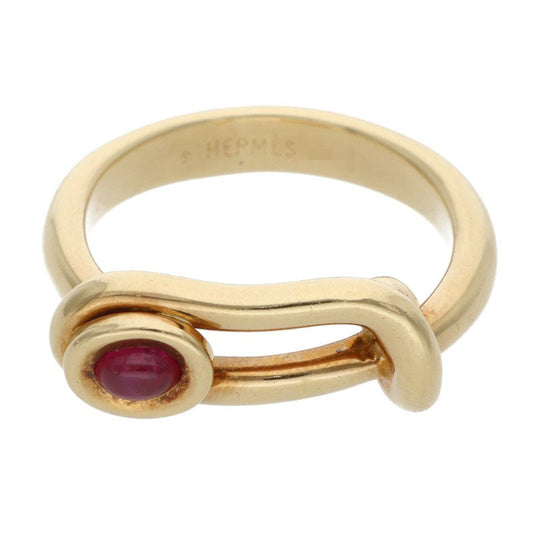 HERMES K18YG Ruby Ring Yellow Gold/Red Size JP 11