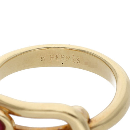HERMES K18YG Ruby Ring Yellow Gold/Red Size JP 11