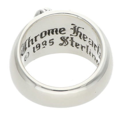 Chrome Hearts Heart In Band Pave Silver Ring Size JP 11