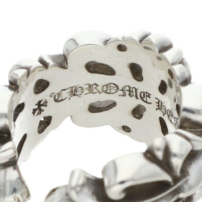 Chrome Hearts DBL FLRL CRS Silver Ring Size JP 14