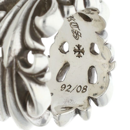 Chrome Hearts DBL FLRL CRS Silver Ring Size JP 14