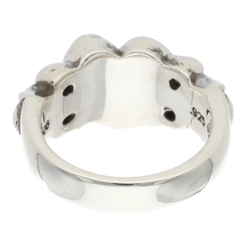 Chrome Hearts FLRL CRS HRT Floral Ring Silver Size JP 16