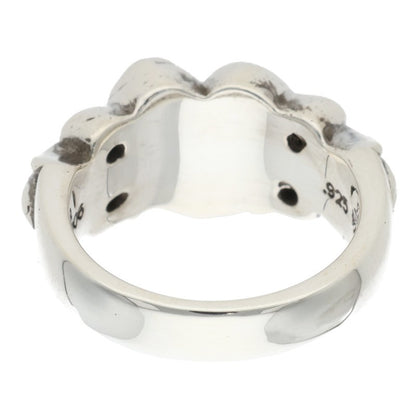 Chrome Hearts FLRL CRS HRT Floral Ring Silver Size JP 16