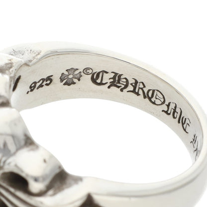 Chrome Hearts FLRL CRS HRT Floral Ring Silver Size JP 16