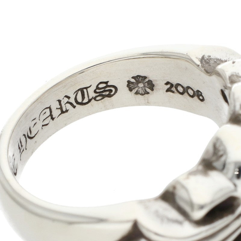 Chrome Hearts FLRL CRS HRT Floral Ring Silver Size JP 16