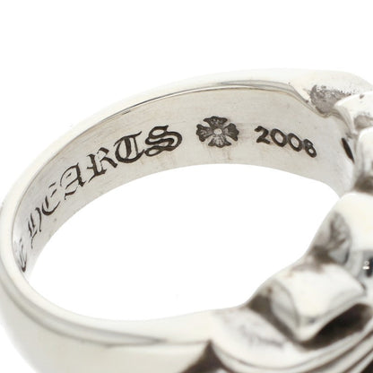 Chrome Hearts FLRL CRS HRT Floral Ring Silver Size JP 16