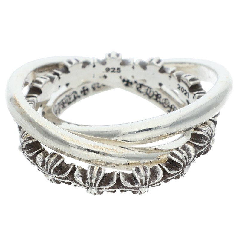 Chrome Hearts TINY E CH PLUS BAND Silver Ring Size JP 10