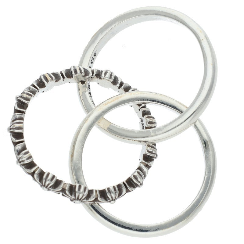 Chrome Hearts TINY E CH PLUS BAND Silver Ring Size JP 10