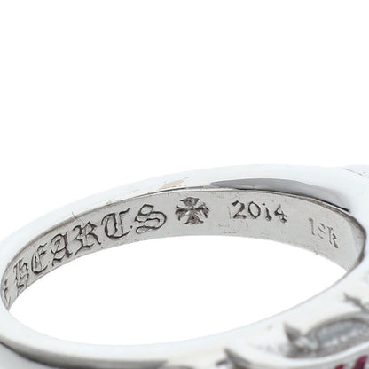 Chrome Hearts Baby Classic Floral Cross Ruby Ring Size JP 9