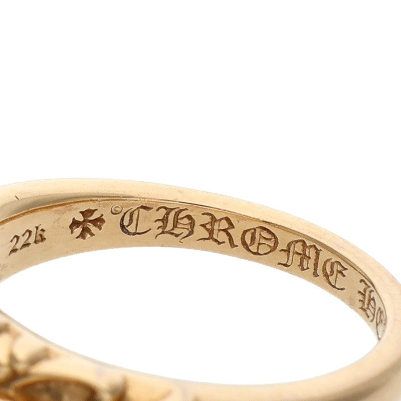 Chrome Hearts 22K Baby Classic Floral Gold Ring Size JP 8