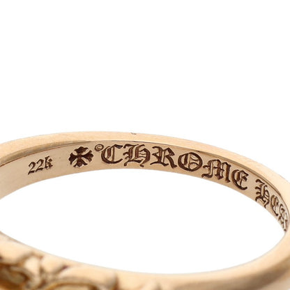 Chrome Hearts 22K Pave Diamond Floral Cross Ring Size JP 20